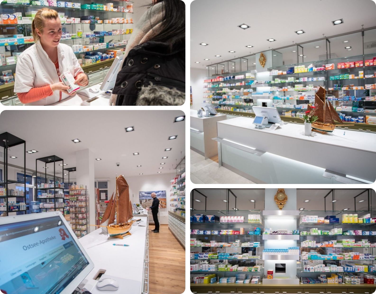 ueber uns collage Apotheke in Barth